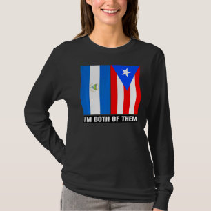 Half Nicaraguan Half Puerto Rican DNA Nicaragua Ro T-Shirt