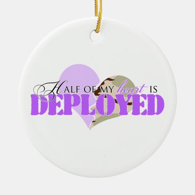 Half of my heart is deployed ceramic ornament (Front)