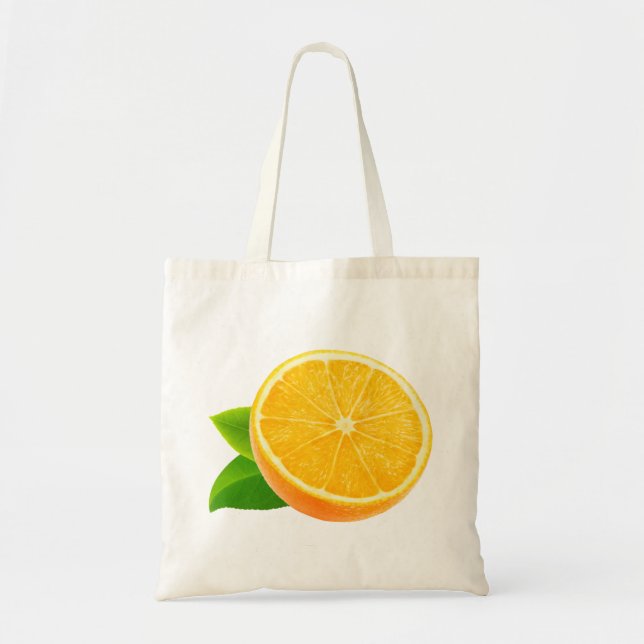 Half of orange fruit tote bag (Front)