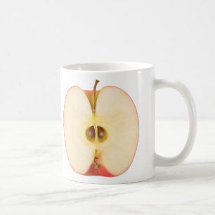 Half of red apple coffee mug