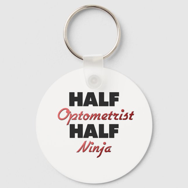Half Optometrist Half Ninja Keychain (Front)