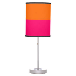 Half Orange and Bright Pink Table Lamp