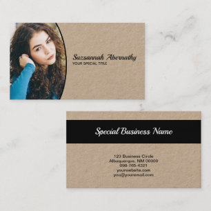 Half Oval Professional Photo Nanny  Business Card