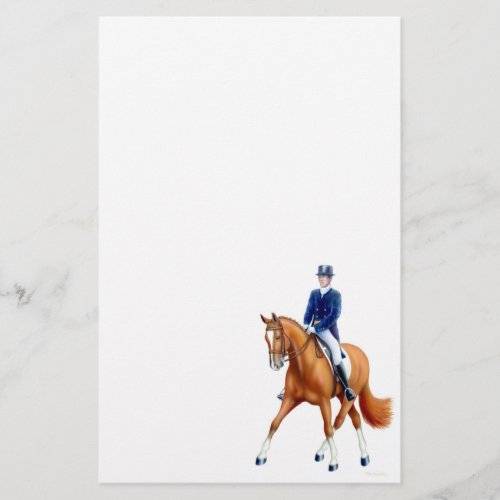 Half Pass Dressage Horse Stationery