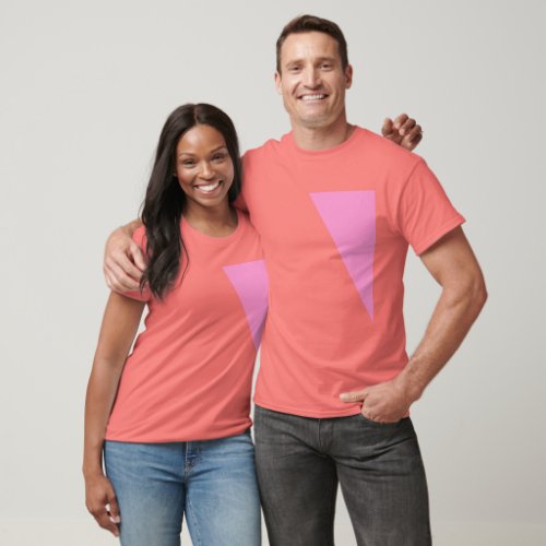 HALF PINK TRIANGLE LEFT _png T_Shirt