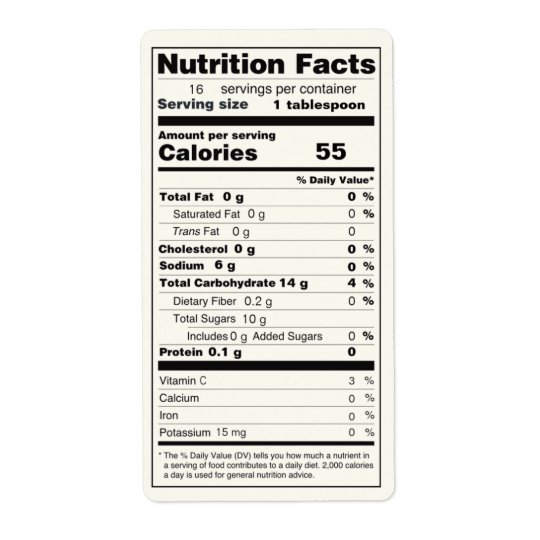 half-pint-size-jar-of-jelly-nutrition-facts-label-zazzle