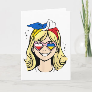 Half Polish Half Ukrainian Little Girl Card