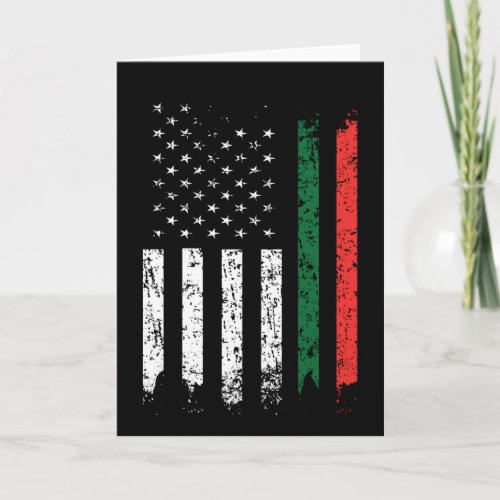 Half Portuguese Half American Flag Portugal USA Card