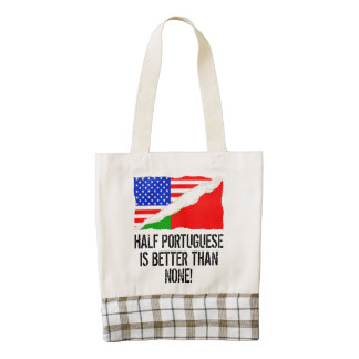 Half Portuguese Is Better Than None Zazzle HEART Tote Bag