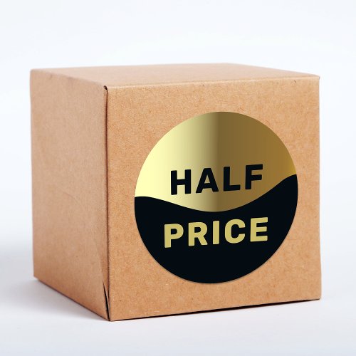 Half Price Retail Sales Sticker Product Label
