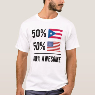 Half Puerto Rican Half American Puerto Rico USA T-Shirt