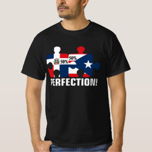 Half Puerto Rican Half Dominican Flag Map Combined T-Shirt