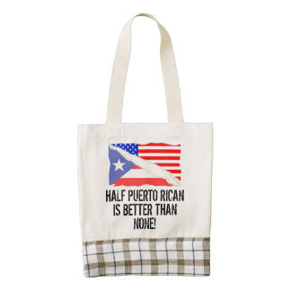 Half Puerto Rican Is Better Than None Zazzle HEART Tote Bag