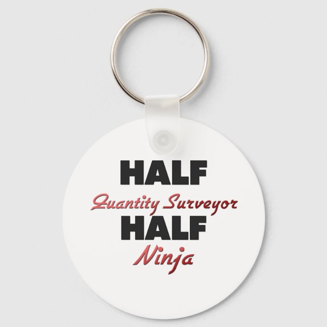 Half Quantity Surveyor Half Ninja Keychain (Front)