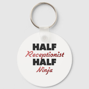 Half Receptionist Half Ninja Keychain