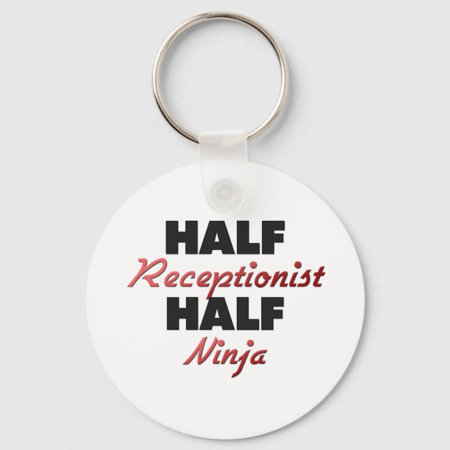 Half Receptionist Half Ninja Keychain (Front)