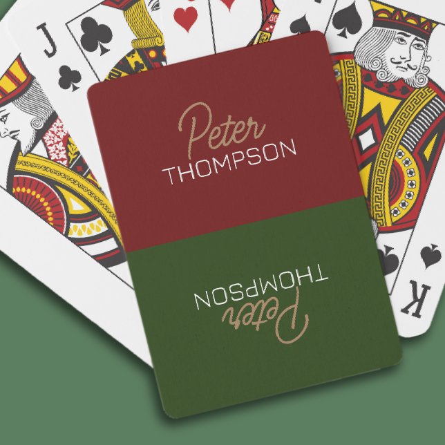 Half-Red Half-Green PlayingCards with Name Poker Cards (Creator Uploaded)