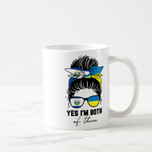 Half Salvadoran Half Ukrainian Girl El Salvador Uk Coffee Mug