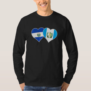 Half Salvadorian Half Guatemalan Flag El Salvador T-Shirt