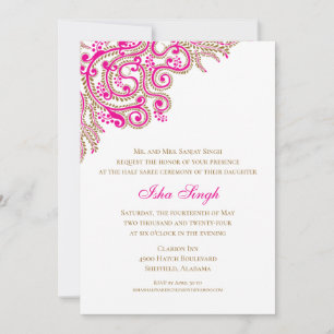 Half Saree Ceremony  Invitation