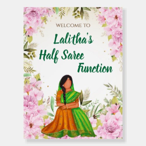 Half saree function sign Half saree poster sign