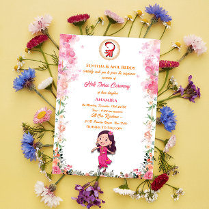 Half Saree Ritu Kala Samskara Invitation