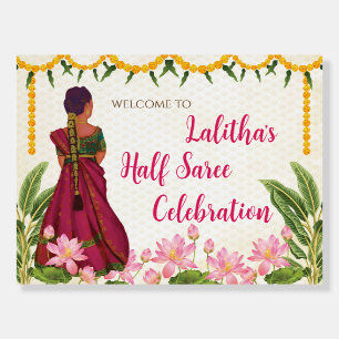 Half Saree Welcome signs as Half saree poster