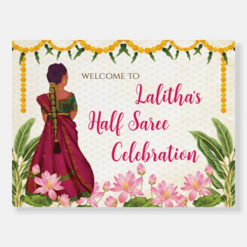 Half Saree Welcome signs as Half saree poster