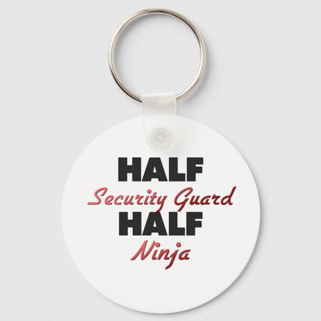 Half Security Guard Half Ninja Keychain (Front)