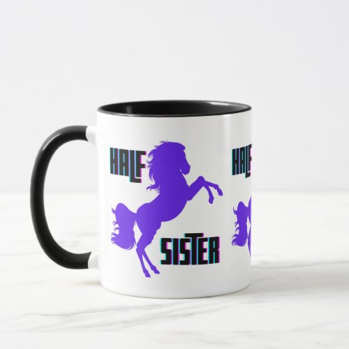 Half Sister Purple Pony Sibling Mug