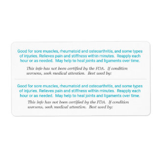 Half-size muscles back label