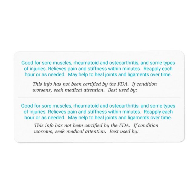 Half-size muscles back label (Front)