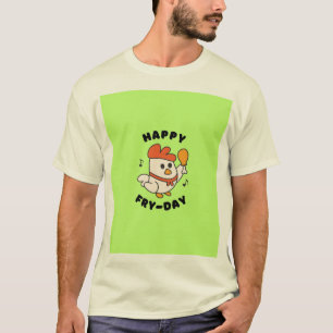 Half sleeves t-shirt with cute little chicken.