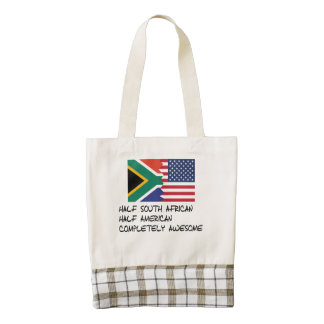 Half South African Completely Awesome Zazzle HEART Tote Bag