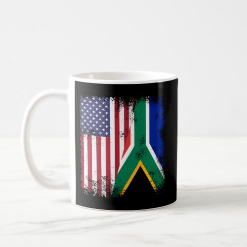 Half South African Flag Usa Coffee Mug