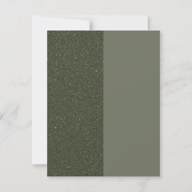 Half Speckled Moss Green Flat Card – Customizable (Front)