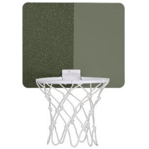 Half Speckled Moss Green Mini Basketball Hoop