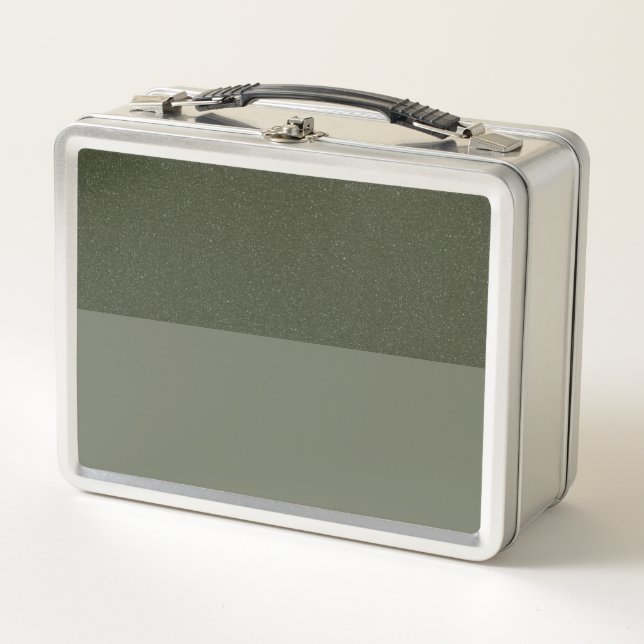 Half Speckled Moss Metal Lunchbox – Customizable (Front)