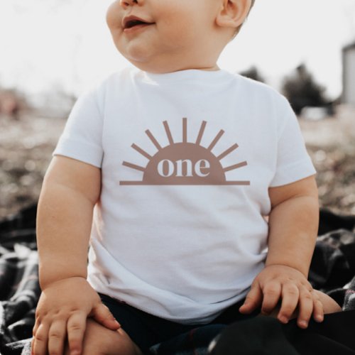 Half Sun One Terracotta Baby Tshirt