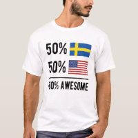 Half Swedish Half American Flag Sweden USA
