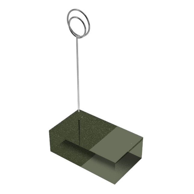 Half Texture Moss Green Table Card Holder (Custom) (Corner)