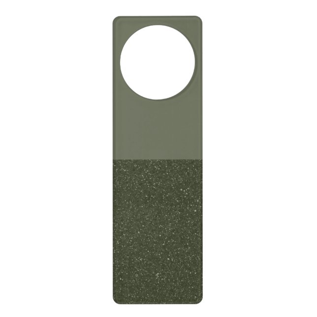 Half Textured Moss Green Door Sign – Customizable (Front)