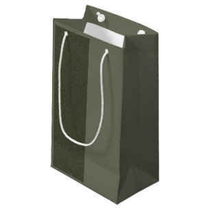 Half Textured Moss Green Gift Bag – Customizable