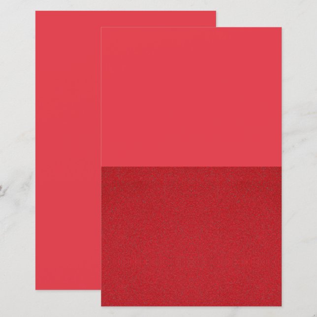 Half Textured Tomato Red Paper Sheet – Customize (Front/Back)