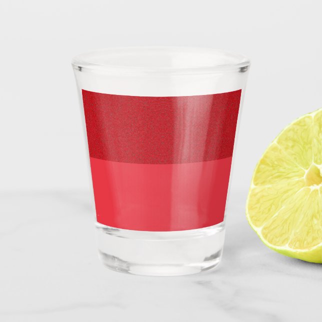 Half Textured Tomato Red Shot Glass – Customizable (Front)