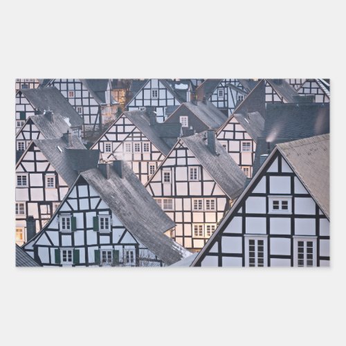 Half_timbered houses in Freudenberg Germany Rectangular Sticker