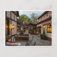 Half-timbered shops in Nuremberg, Germany