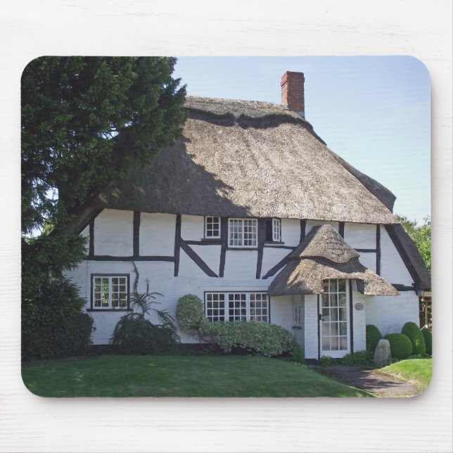 Half-Timbered Thatched Cottage Mouse Pad (Front)