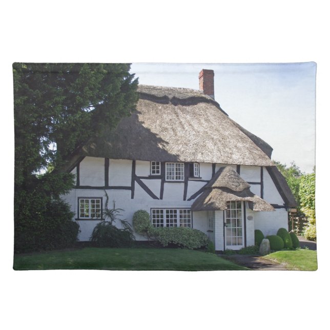 Half-Timbered Thatched Cottage Placemat (Front)