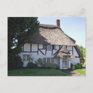 Half-Timbered Thatched Cottage Postcard